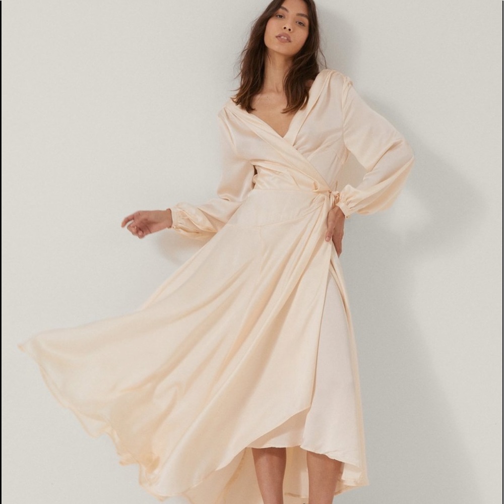 Nasty Gal Flowy Wrap Dress